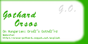 gothard orsos business card